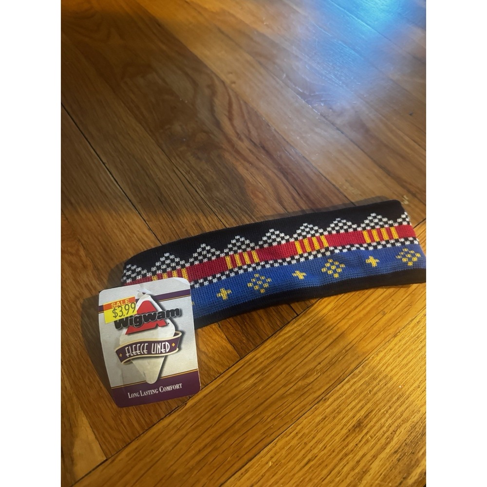 Vintage Wigwam Ear Warmer Headband Snow‎ Ski One Size Adult Geometric NWT